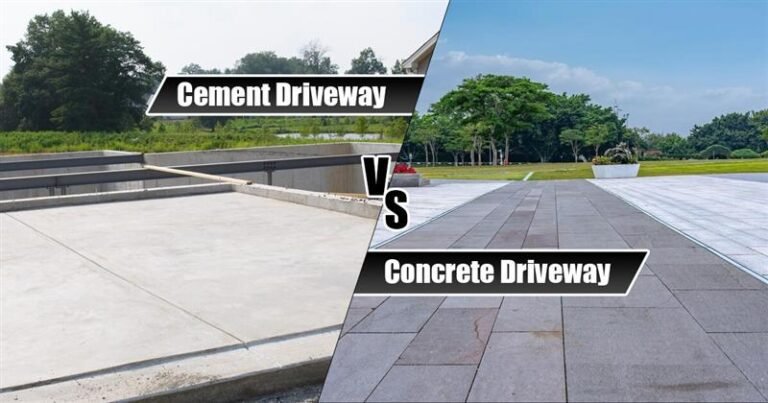 Cement vs. Concrete driveways construction