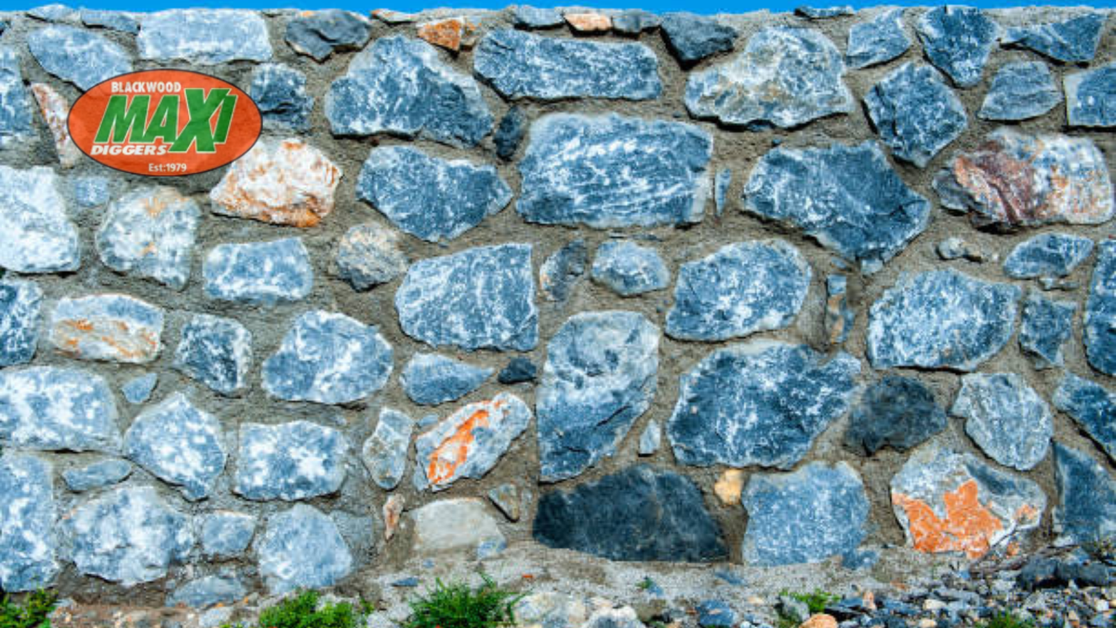 Blue stone retaining walls